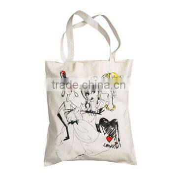 large screen printing ladies cotton shopping tote bag