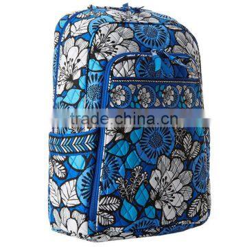 Fashion ergonomic cotton fabric school bag