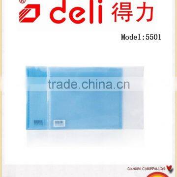 Deli document file holder ,Document Bag A4 .Transparent snaps