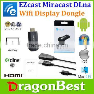 Dragonbest Hot Selling EZcast dongle Miracast DLNA Airplay Mirroring WiFi dongle chromecast factory price wireless vga miracast