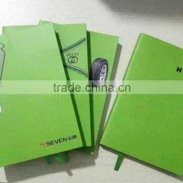 custom a5 size perfect bound soft cover PU leather note book Pocket PU notebook