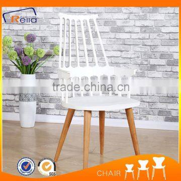 New Design Dining Room Plastic Chair With Wood Legs photo-3