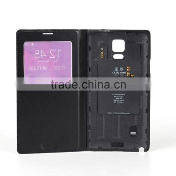 For Samsung NOTE 4 Qi Wireless Charger Receiver Case Flip Leather Cover,Qi Wireless Charger Receiver Case for Samsung Note4 photo-2