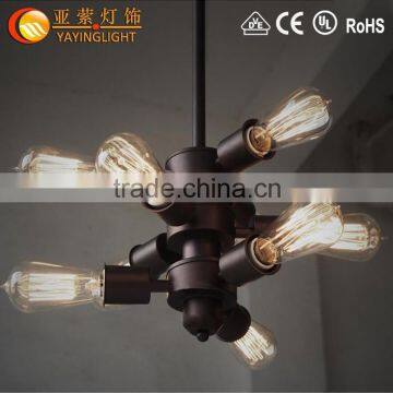 Water Edison Chandelier,new Industrial Steel Water Pipe vintage Edison bulb pendant lamp