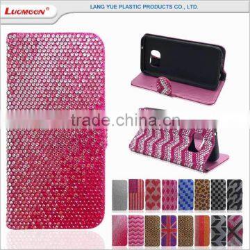 Beauty Diamond Studded Cell Phone Flip Bling Case for Xiaomi Mi5 Case 1 2 3 4 5 6