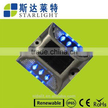 easy installation white 600mAH NI-MH battery road side Solar road stud flashing light