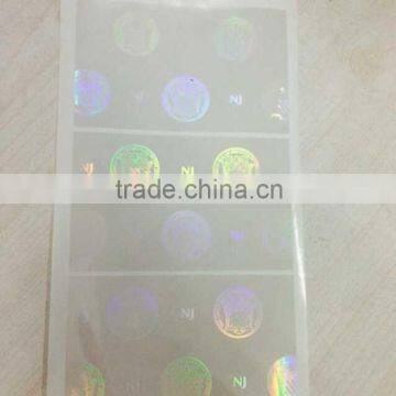 BRAND Anti- fake transparent hologram sticker overlay