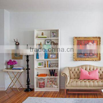 Modern white wood cube bookcase shelf