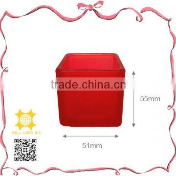 Enthusiasm red candle container for romantic wedding decoration