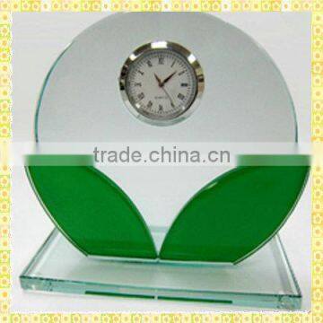 Handmade Unique Exquisite Crystal Wedding Gifts Round Crystal Clocks For New Year Business Gifts Souvenirs