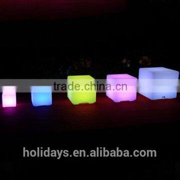 Color Change 3D Light up 40cm LED Cube Chairs /led Cube Stools photo-4