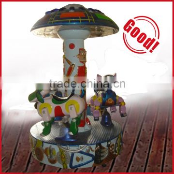 Amusement park equipment kiddie ride dinosaur carousel for sale