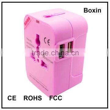 Low Price Price Universal Multi Travel Adapter With 2 Usb Charger photo-3