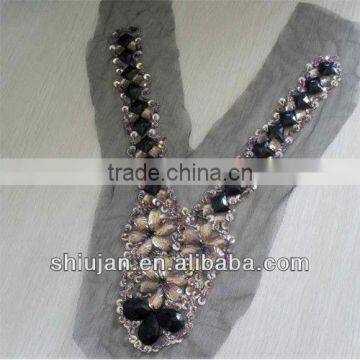 iron on or sewing rhinestone collar/garment accessories