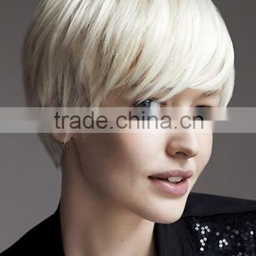 2015 trendy Pixie short cut blonde wig for lady