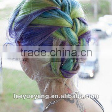 Vogue cheap heat resistant colorful braid natural wig