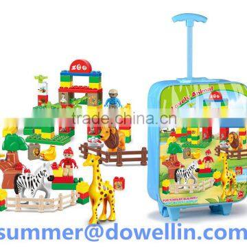 enlighten brick building toys set.brick toys.animal zoo