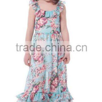 Floral Printed backless design girls dress names with pictures, Bohemian dress