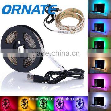 TV Backlight Mood Light Wireless Remote Control USB SMD5050 5V RGB Led Strip