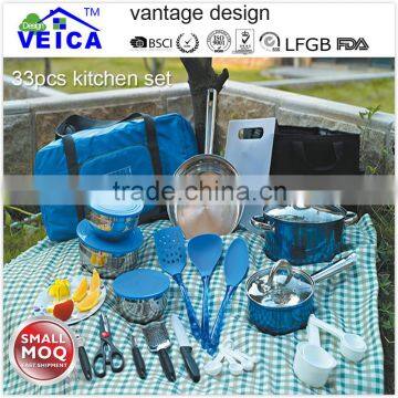 China Export Elegant Shape 33 Pcs Kitchen Queen Cookware