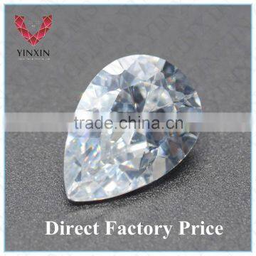 Very Clear Hand cut Pear Shape 6x4 White CZ