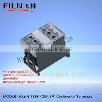 comb busbar terminal block IN-13BK 20A 3P