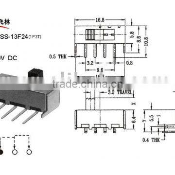 Slide Switch FSS-13F24 ( dip slide switch , miniature slide switch, mini slide switch)