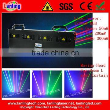 Disco night club lighting 8-Head Moving-Head Fat-Beam Laser Curtain