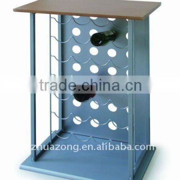 Multi-functional steel wine rack with MDF