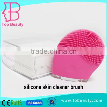 oem Professional vibrating silicone face brush ultrasonic facial cleansing massager for face lift