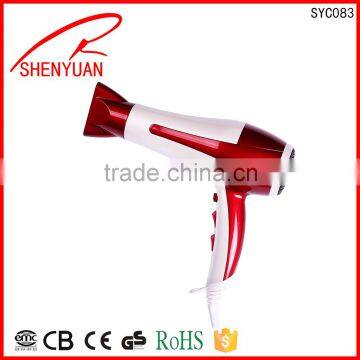 Professional Longlife AC Motor Hair Dryer & Accessories Ionic Function for Salon OEM