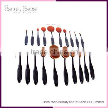 2016 Best Popular 10 Pcs Toothbrush Style Makeup Brush with Package