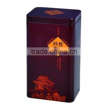 Promotional Elegant High-End rectangular plug in lid tea Tin Box