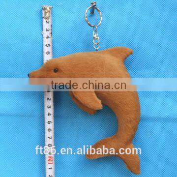 Animal Leather Keychain Faux Fur Phone Plush Toy