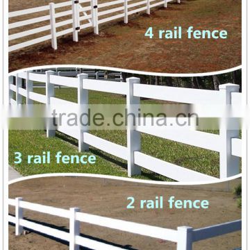 plastic 3 rail farm fencing , red plastic snow fence /pvc recinzione, blanco cerca de vinilo