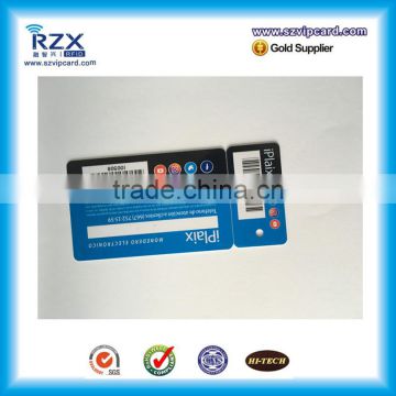 Quality custom design PVC/PET 113.5*54mm combo die cut plastic card