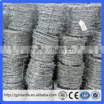 2.5mm Heavy duty Galvanized barb wire/1.8mm High tensile Galvanized barb wire(Guangzhou Factory)