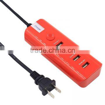 1.5m cable usb type extension socket with 4 usb port