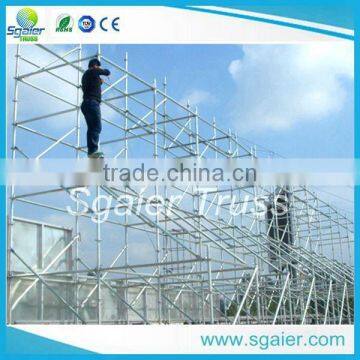 Guangzhou sgaier truss galvanized steel ringlock scaffolding hot sale(factory supply)