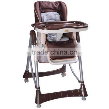 Folding Baby High Feeding Chair - Brown