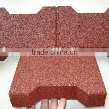 red face dog-bone pavers rubber bricks