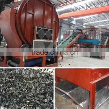 Rubber tire recycling equipment