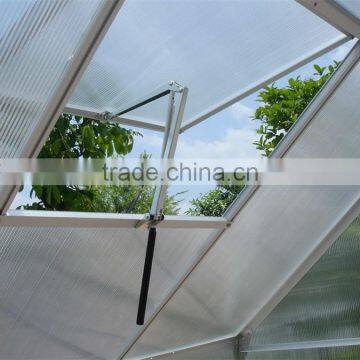 Solar heat sensitive temperature control automatic greenhouse windows opener with single spring