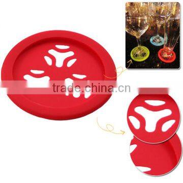 Colorful anti-slip silicone drink coasters