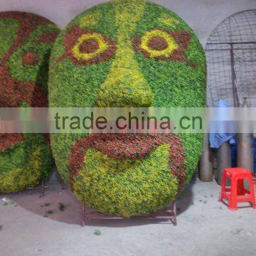 CHY1010808 Shaped Human Face Sculpture,artificial Topiary Plastic Sculpture photo-2