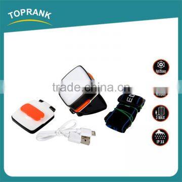 5LED SMD 200-250 lumens USB rechargeable waterproof multifunction camping led clip light