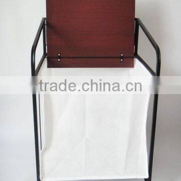 RH-4712 Metal and Non-Woven Fabrics Scroll Bathroom Laundry Hamper photo-5