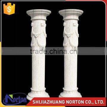 carved flowers white marble interior decorative columns NTMF-C220S