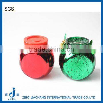 Globe Acid Etch Colored Apple Juice Jar for Decoration