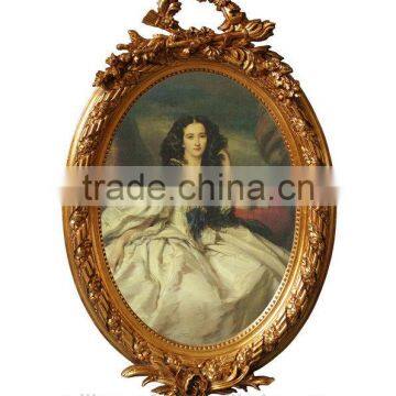 FA-053G-01woman Portrait Canvas Oil Painting With Frame photo-2